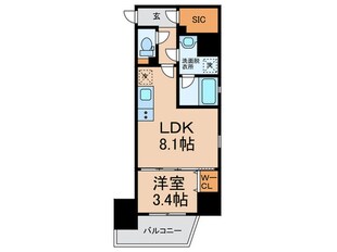 シーズンフラッツ阿波座の物件間取画像